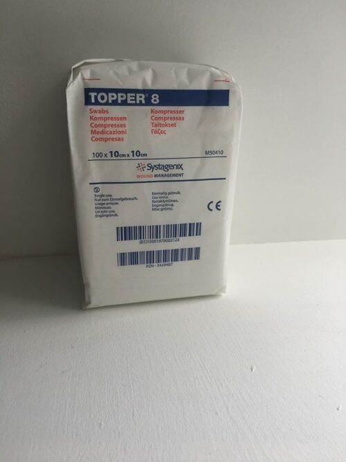 Topper 8 Non-Sterile Swab 10cm x 10cm 4Ply (Pk 100)