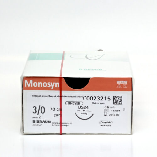 BBraun Monosyn Suture Violet 2/0 70cm box 36