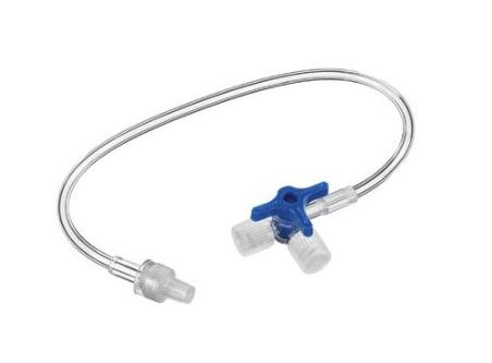 BBraun 3-Way Stopcocks With 10cm Extension Blue (Box 50)