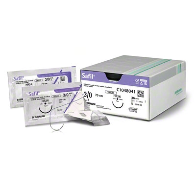 BBraun Safil Suture 5, 140cm Violet