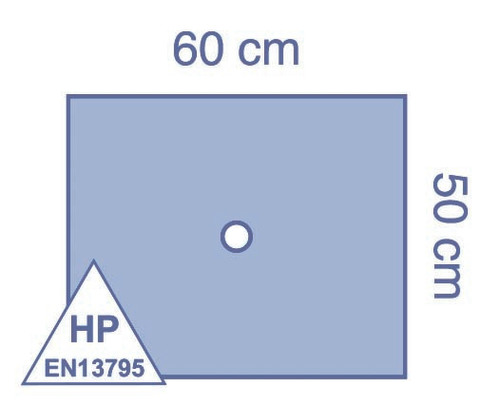 Medline Drape sterile 60 x 50cm, 6cm circular fenestration - OPS Essential