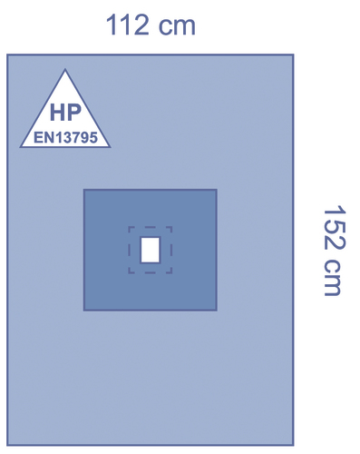 Medline Drape Sterile 112x152cm, 8x10cm fenest. OPS Ultimate